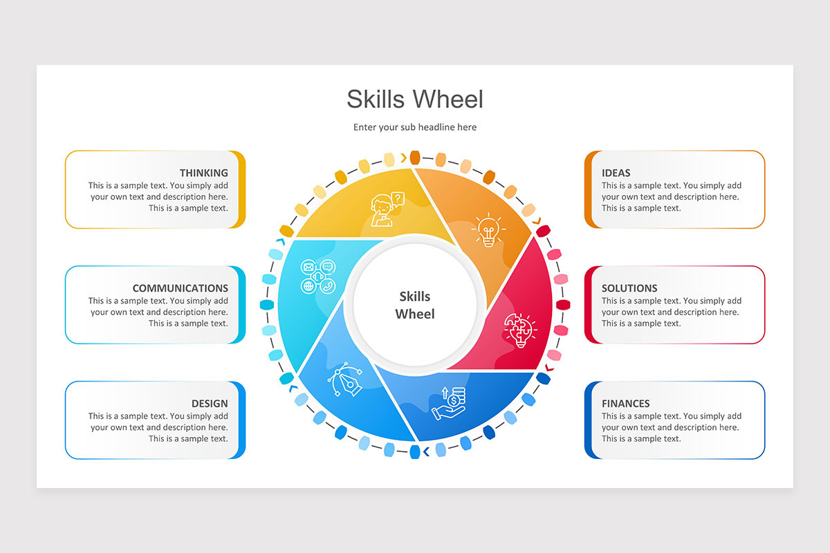 Skills Wheel PowerPoint Presentation Template | Nulivo Market