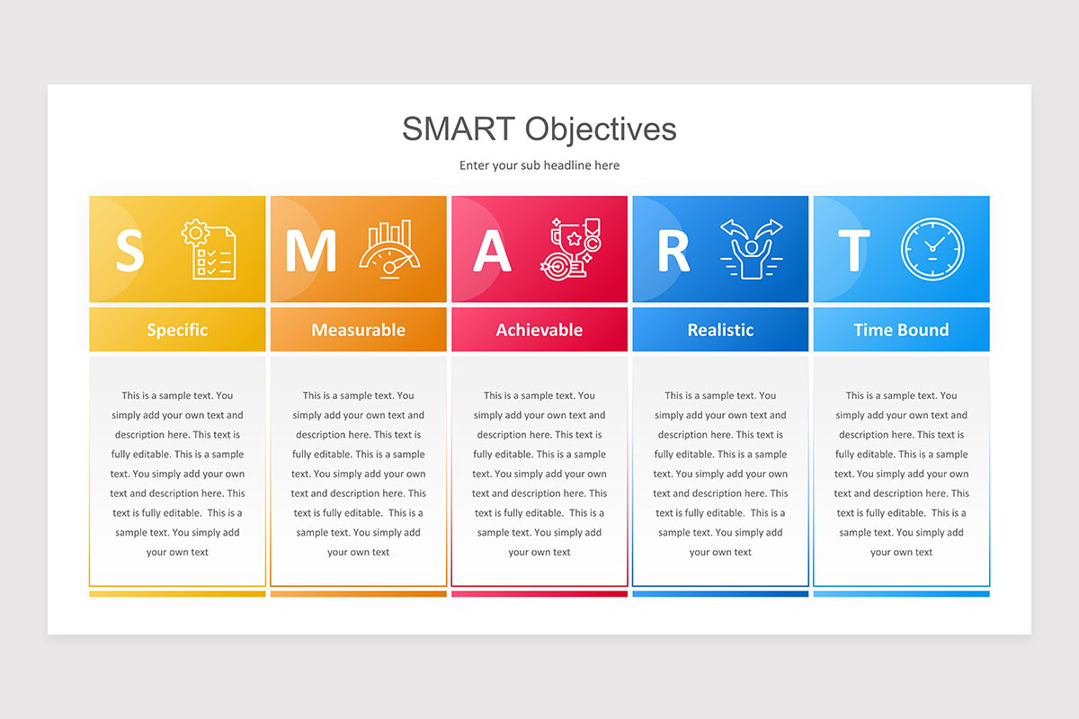 SMART Objectives Keynote Presentation Template | Nulivo Market