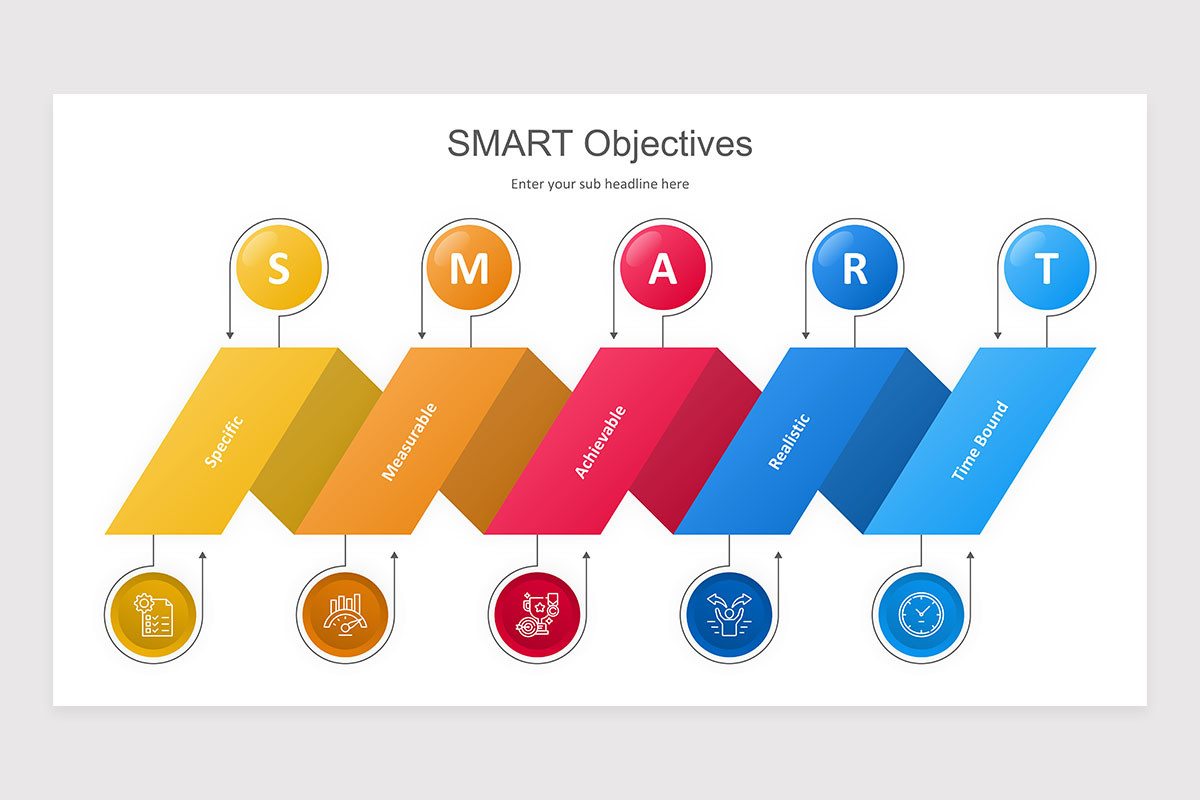 Project Objectives Using Smart SMART Objectives Keynote Presentation Template | Nulivo Market