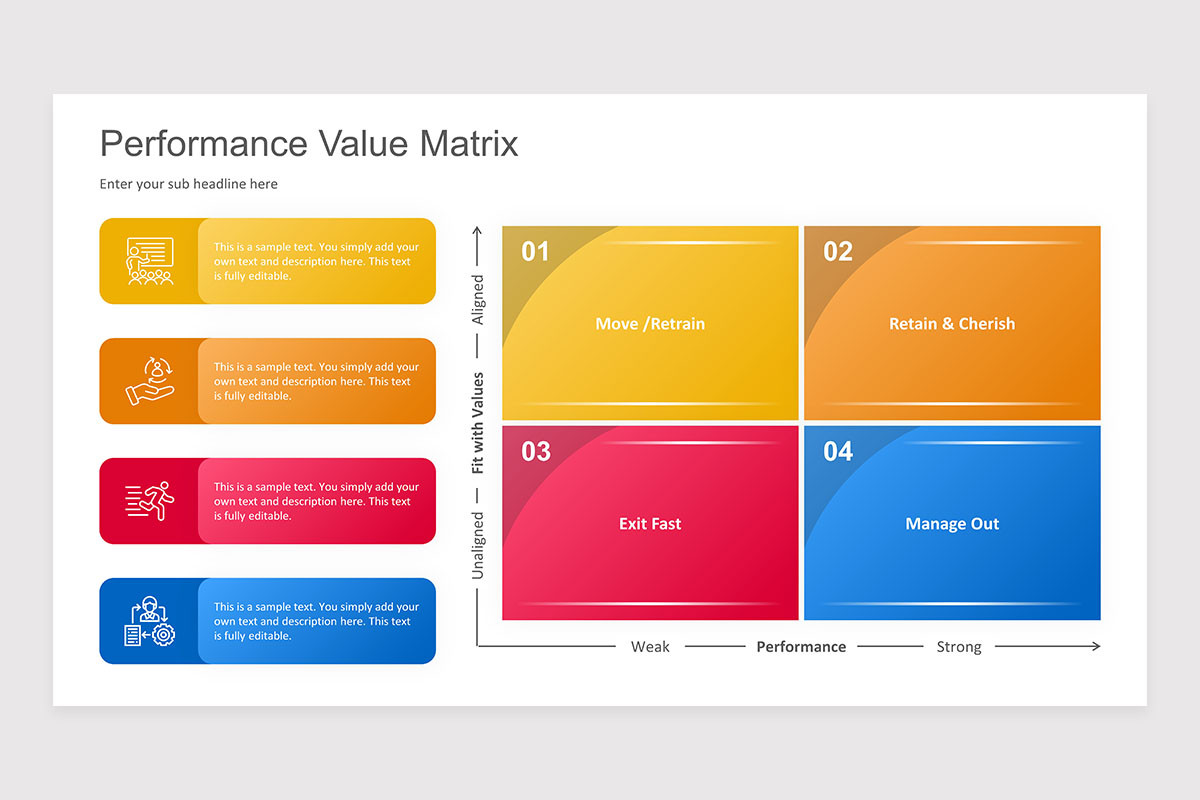 Generic Performance Matrix Performance Value Matrix Keynote Presentation Template | Nulivo Market