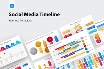 Social Media Timeline Keynote Presentation Template