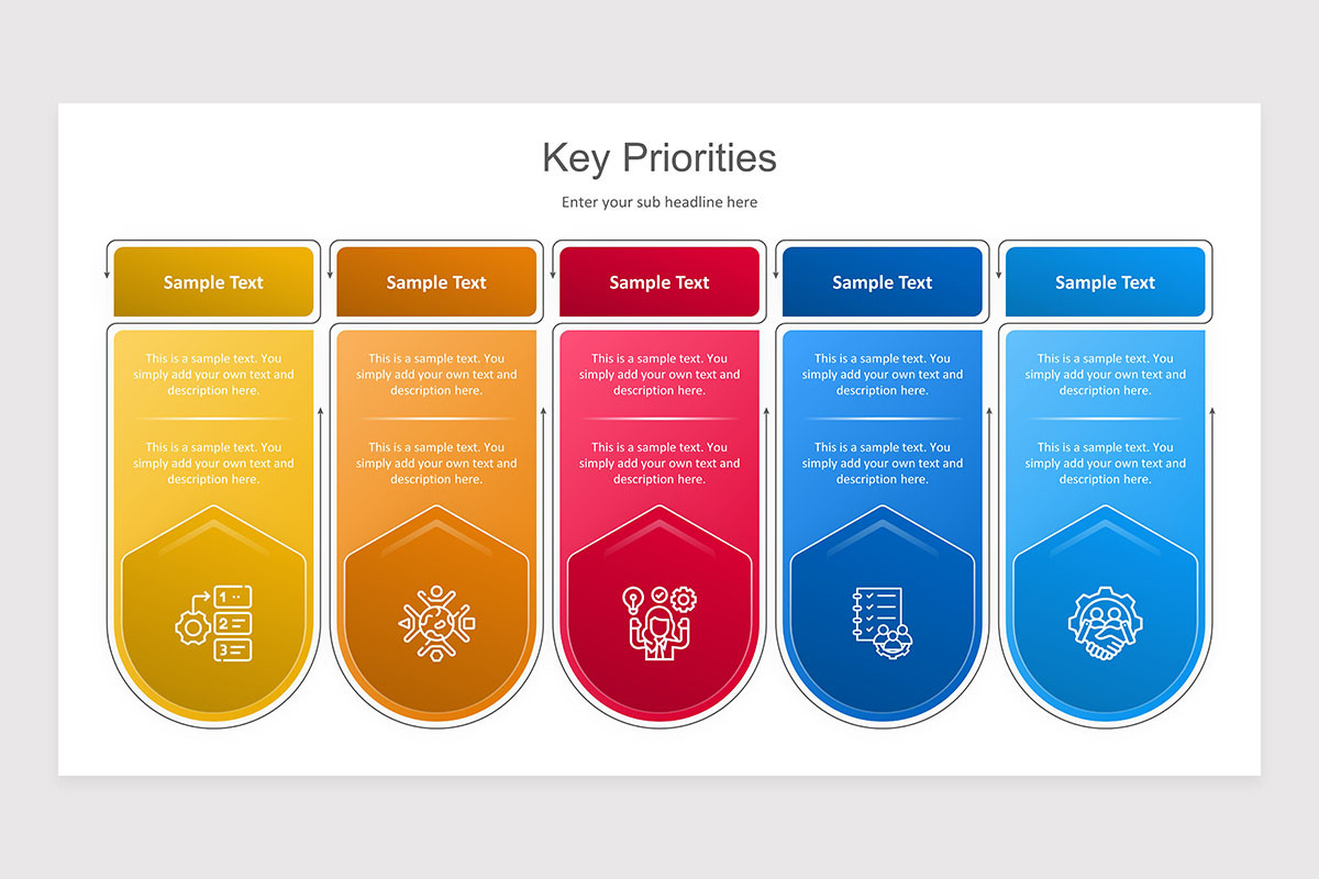 First Key Presentation Key Priorities PowerPoint Presentation Template | Nulivo Market