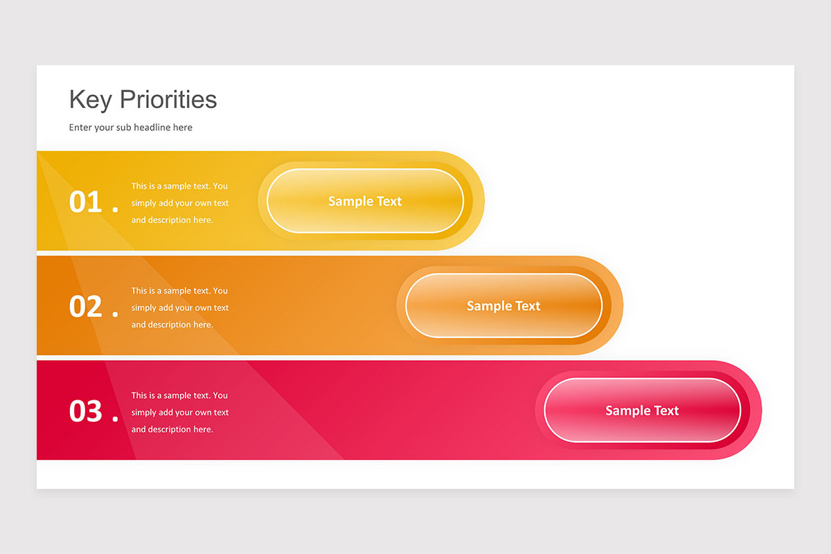 Priority Powerpoint Table Key Priorities PowerPoint Presentation Template | Nulivo Market
