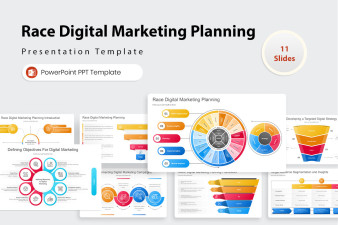 Race Digital Marketing Planning PowerPoint Presentation Template