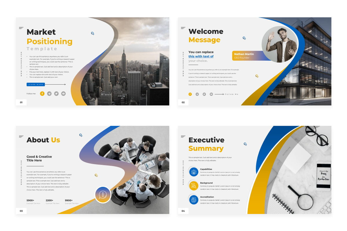 Market Position Slide Example Market Positioning PowerPoint Presentation Template | Nulivo Market