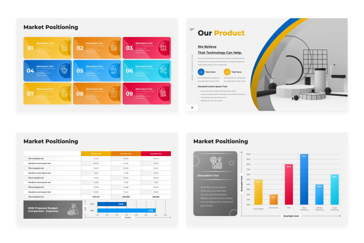 Market Position Slide Example Market Positioning PowerPoint Presentation Template | Nulivo Market