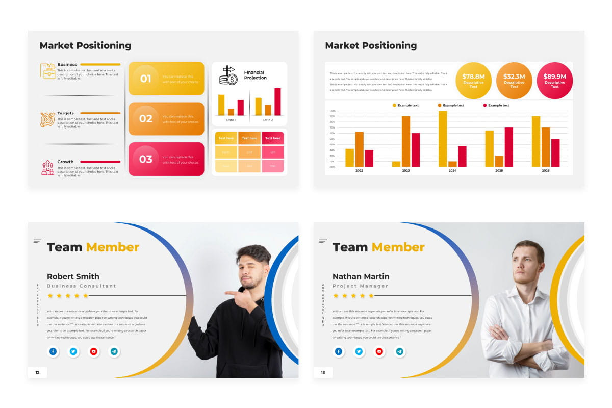 Market Position Slide Example Market Positioning Keynote Presentation Template | Nulivo Market